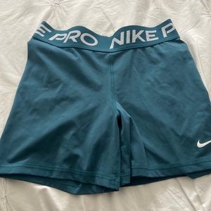 Medium Teal Nike pro shorts